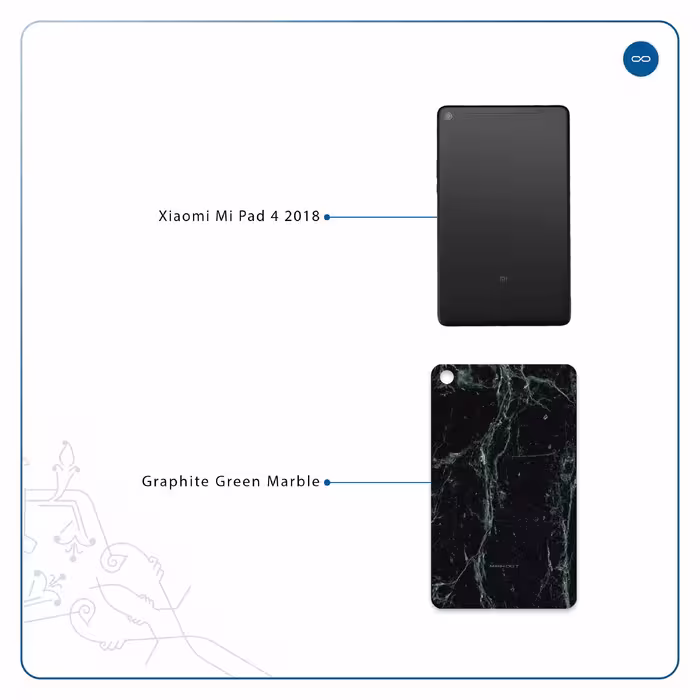 برچسب پوششی ماهوت مدل Graphite-Green-Marble مناسب برای تبلت شیائومی Mi Pad 4 2018