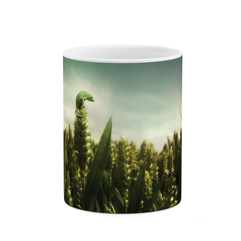 ماگ طرح قورباغه در مزرعه گندم مدل mug04519