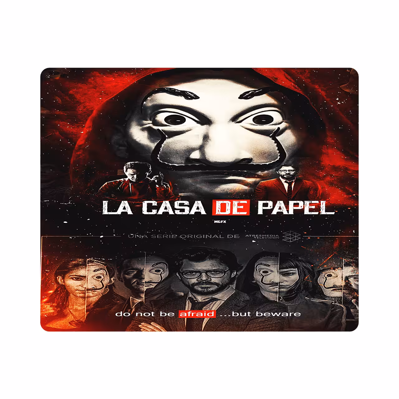 ماوس پد طرح سریال Money Heist خانه کاغذی pn7