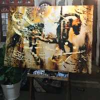 تابلو تلفیقی نقاشیخط دیجیتال آرت گالری چارگوش  2560