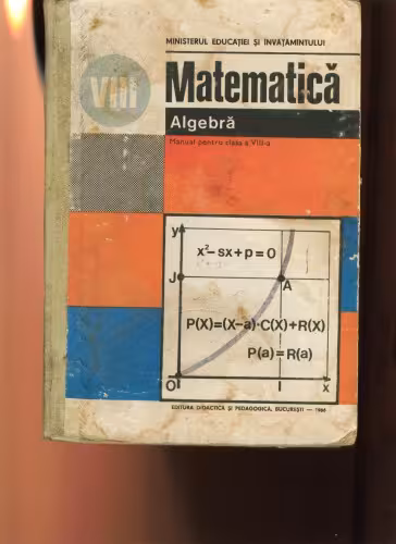 خرید و دانلود نسخه کامل کتاب Matematică. Algebră. Manual pentru clasa a VIII-a