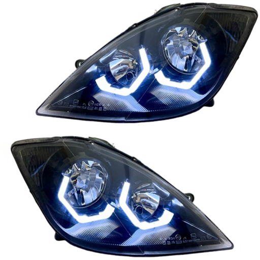 خرید چراغ جلو تیبا طرح BMW سه بعدی (چپ و راست) سفید | اتوموبی
