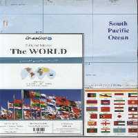نقشه سیاسی جهان-انگلیسی 100*70 (کد 300)،(گلاسه)