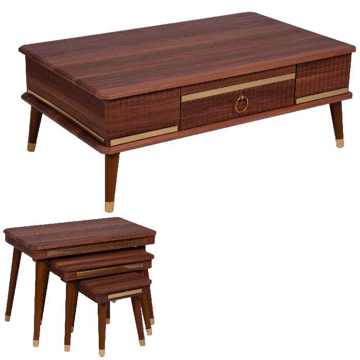 میز جلومبلی مدل آلتین مجموعه 4 عددی