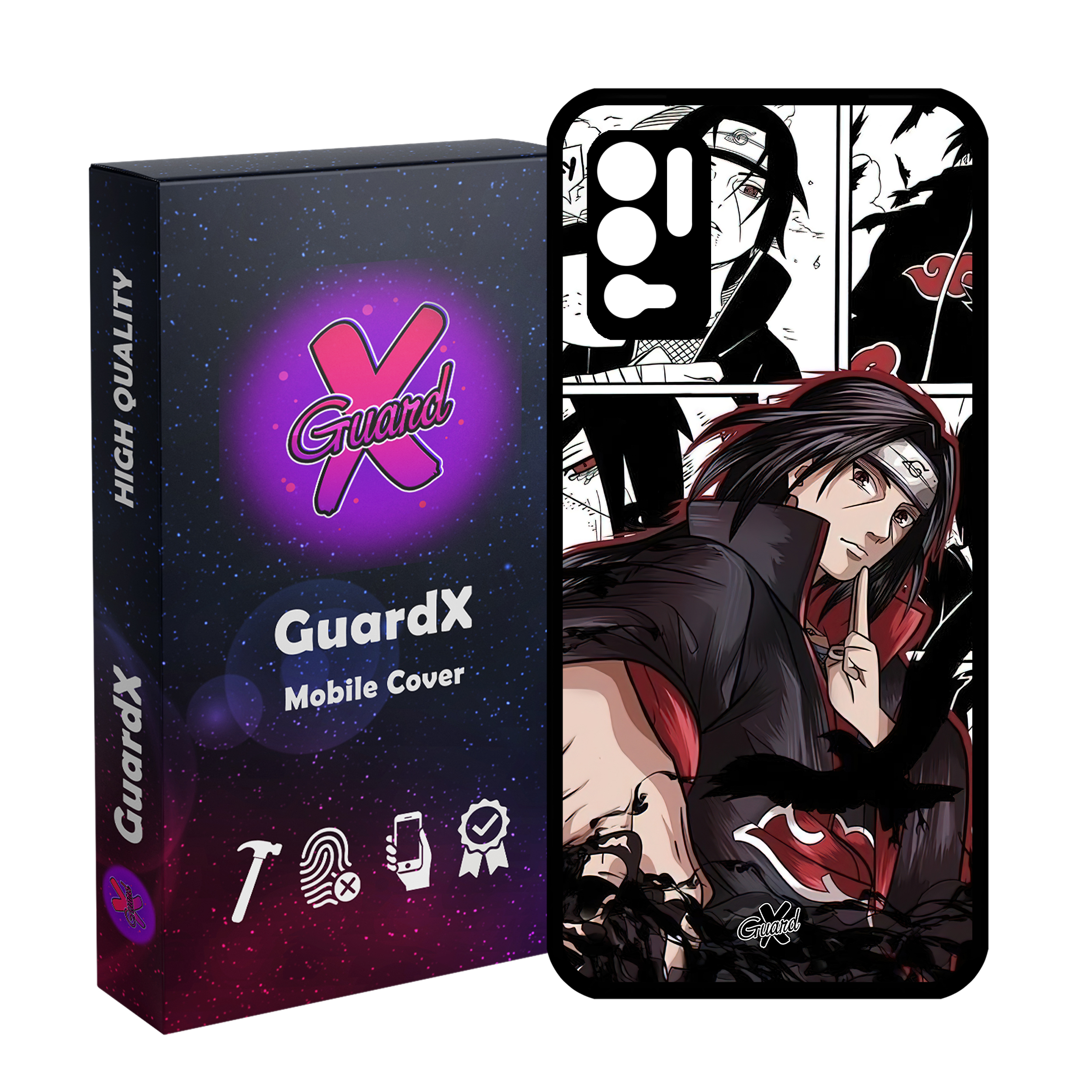 کاور گارد ایکس طرح Itachi Anime مدل Glass10550 مناسب برای گوشی موبایل شیائومی Redmi Note 10 5G/Poco M3 Pro /Redmi Note 10T 5G