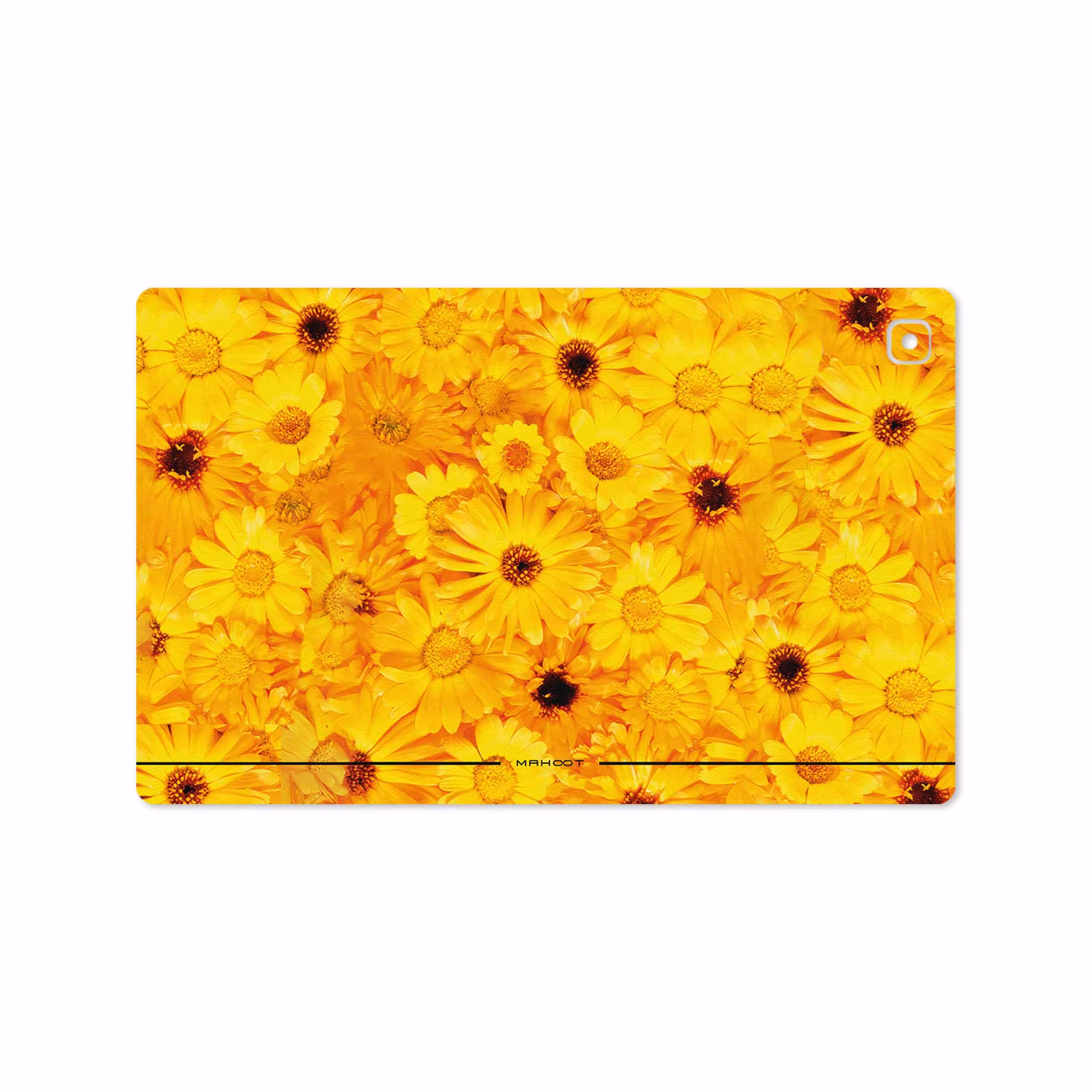 برچسب پوششی ماهوت مدل Yellow-Flower مناسب برای تبلت سامسونگ Galaxy Tab A7 10.4 LTE 2020 T505