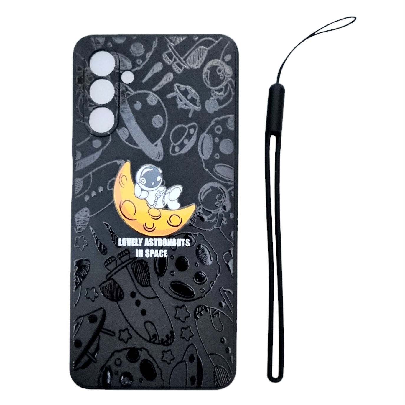 کاور طرح فضایی مدل NASA مناسب برای گوشی موبایل سامسونگ GALAXY A04S به همراه بند آویز
