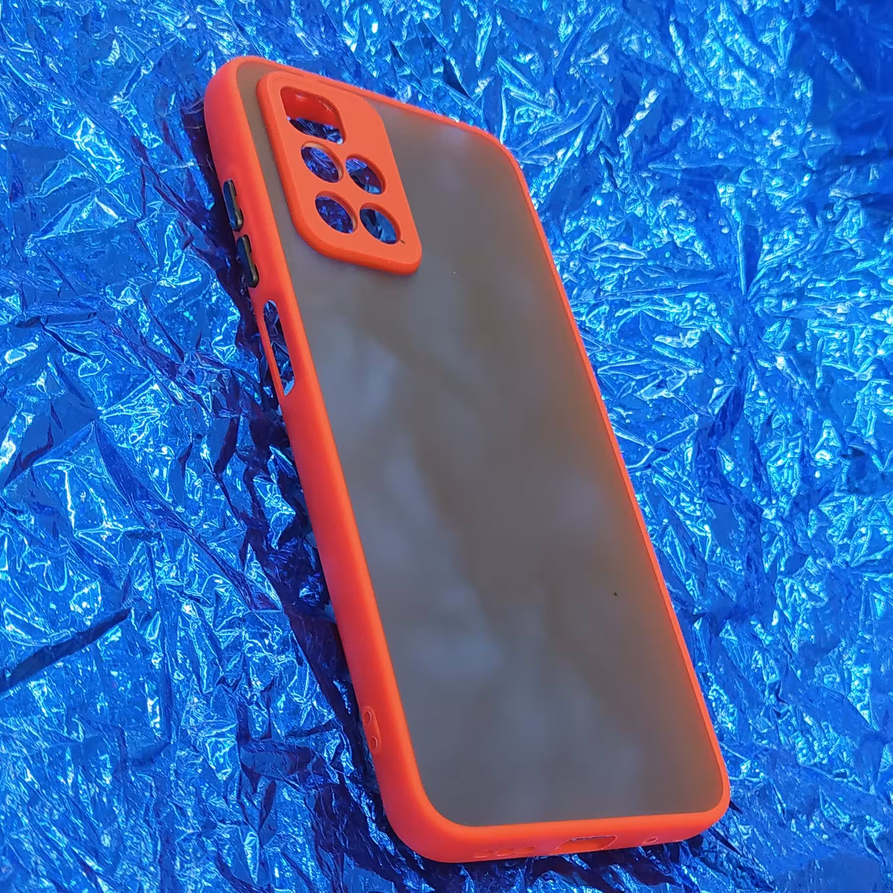 کاور گوشی redmi 10 جنس پشت مات دکمه رنگی
