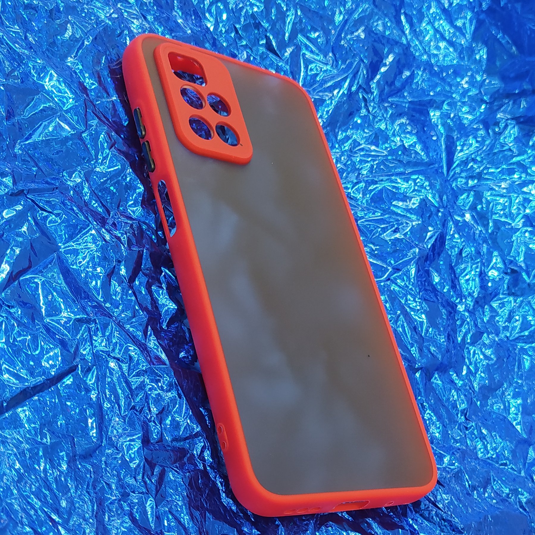 کاور گوشی redmi 10 جنس پشت مات دکمه رنگی