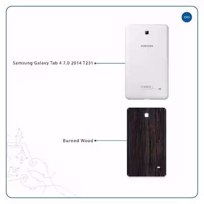 برچسب پوششی ماهوت مدل Burned Wood مناسب برای تبلت سامسونگ Galaxy Tab 4 7.0 2014 T231