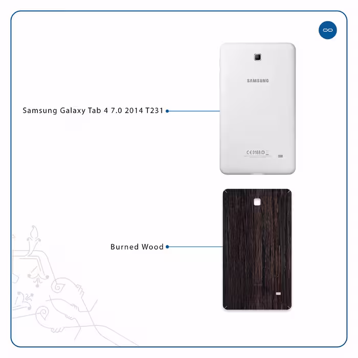 برچسب پوششی ماهوت مدل Burned Wood مناسب برای تبلت سامسونگ Galaxy Tab 4 7.0 2014 T231