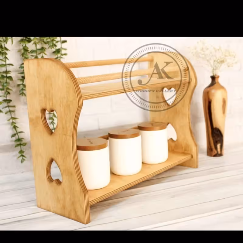 استند پاسماوری چوبی تک دو طبقه40 در14ارتفاع30 سانت