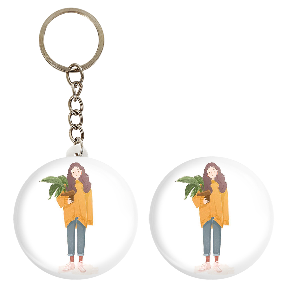 پیکسل خندالو مدل دختر کد 5517 به همراه جاکلیدی