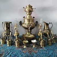 دکوراسیون فوق العاده ست سماور آتشی زغالی برنجی ذغالی (کل عکس جمعا این قیمت هست ) 