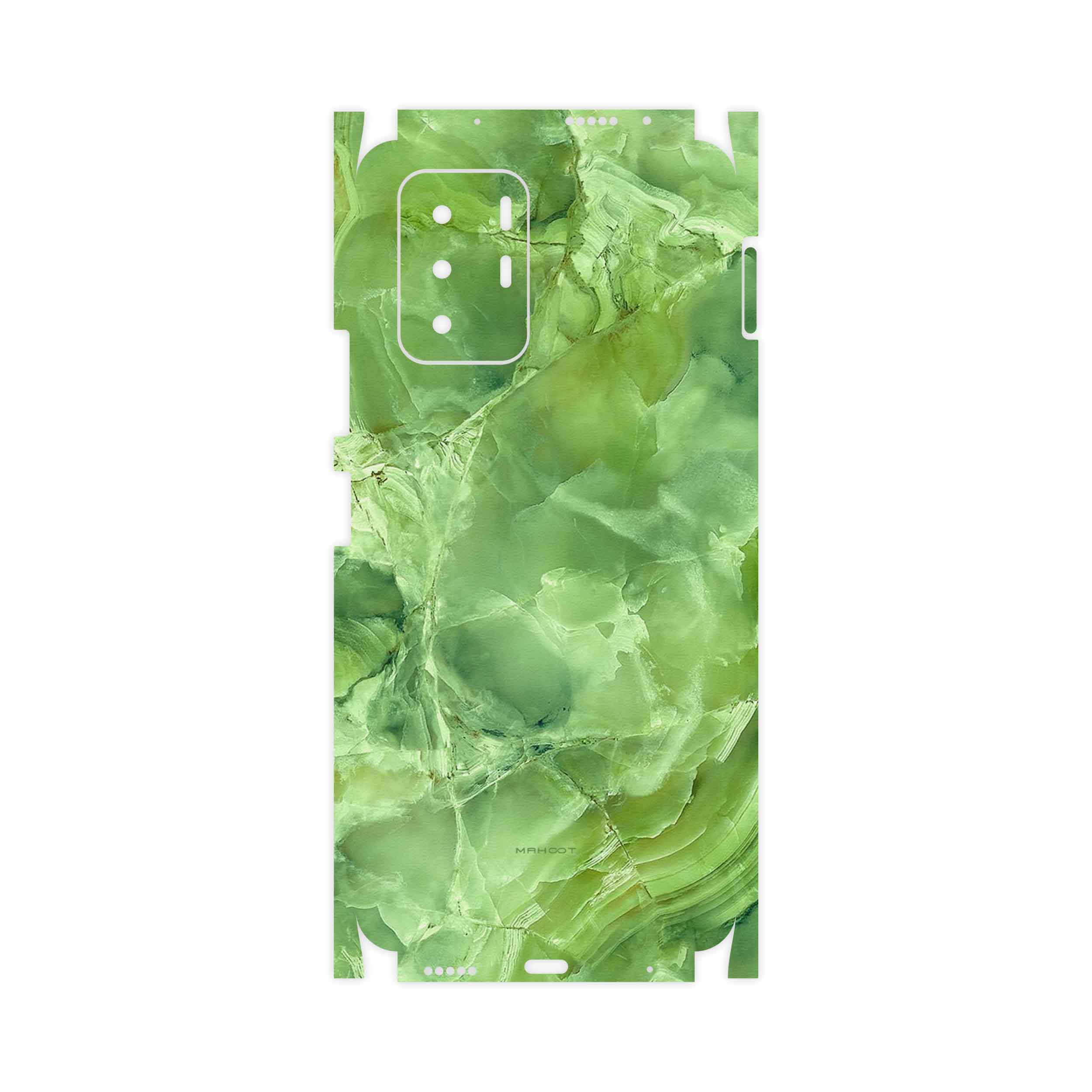 برچسب پوششی ماهوت مدل Green-Crystal-Marble-FullSkin مناسب برای گوشی موبایل شیائومی Redmi Note 10 Pro (China)