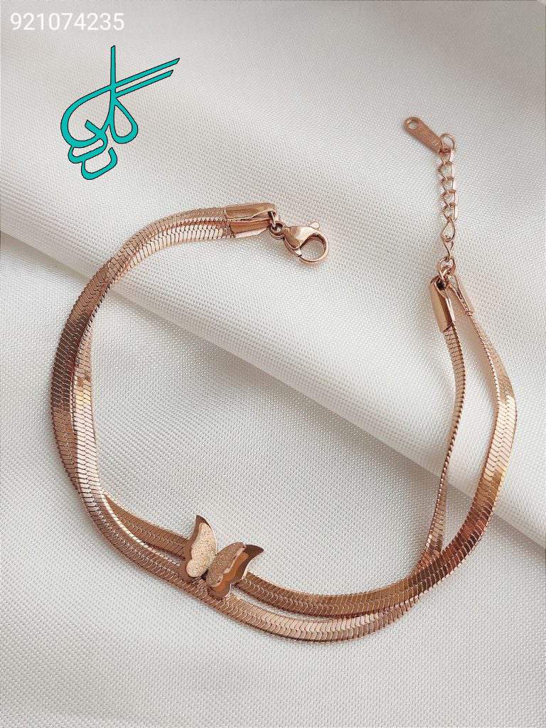 خرید دستبند استیل مدل ماری طرح پروانه کد 1215388 - ردگل