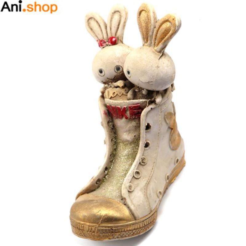 مجسمه دکوری خرگوش کفش پوش