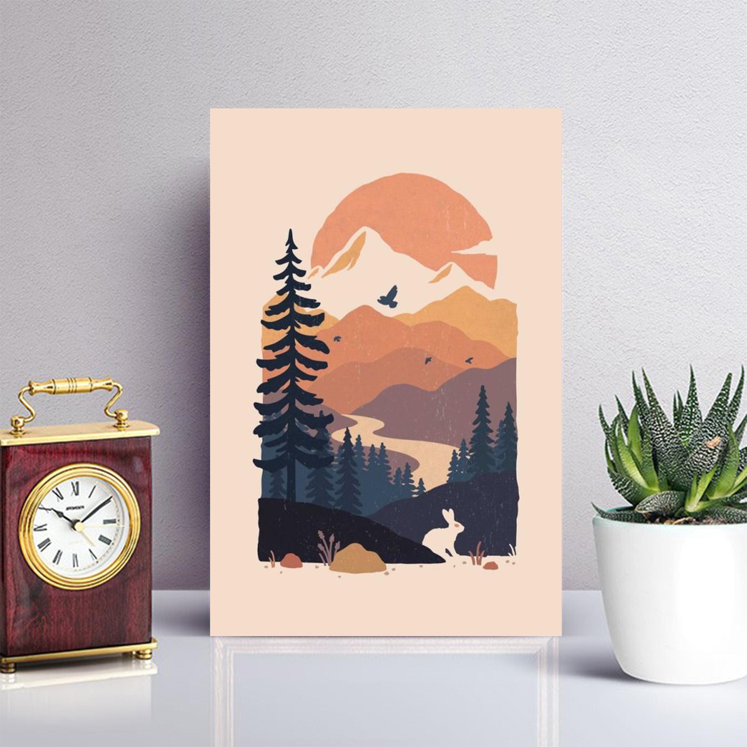 تابلو شاسی گلاک مدل آرت طرح مینیمال طبیعت کد FART9