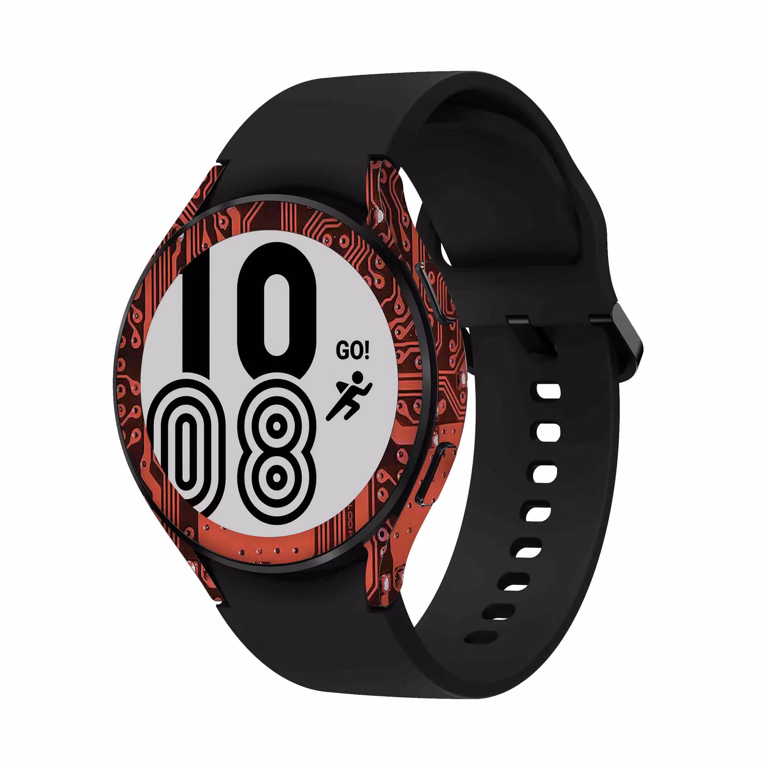 برچسب ماهوت طرح Red Printed Circuit Board مناسب برای ساعت هوشمند سامسونگ Watch4 44mm