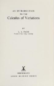 خرید و دانلود نسخه کامل کتاب An Introduction to the Calculus of Variations BY Pars - Pdf