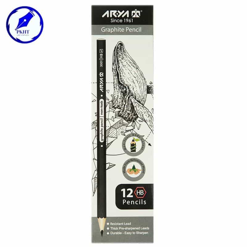 مداد مشکی آریا یک قراص 144 عددی