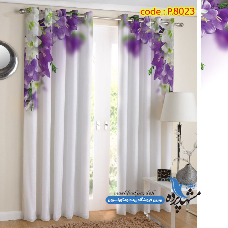 پرده پانچ طرح گلدار کد p-8023