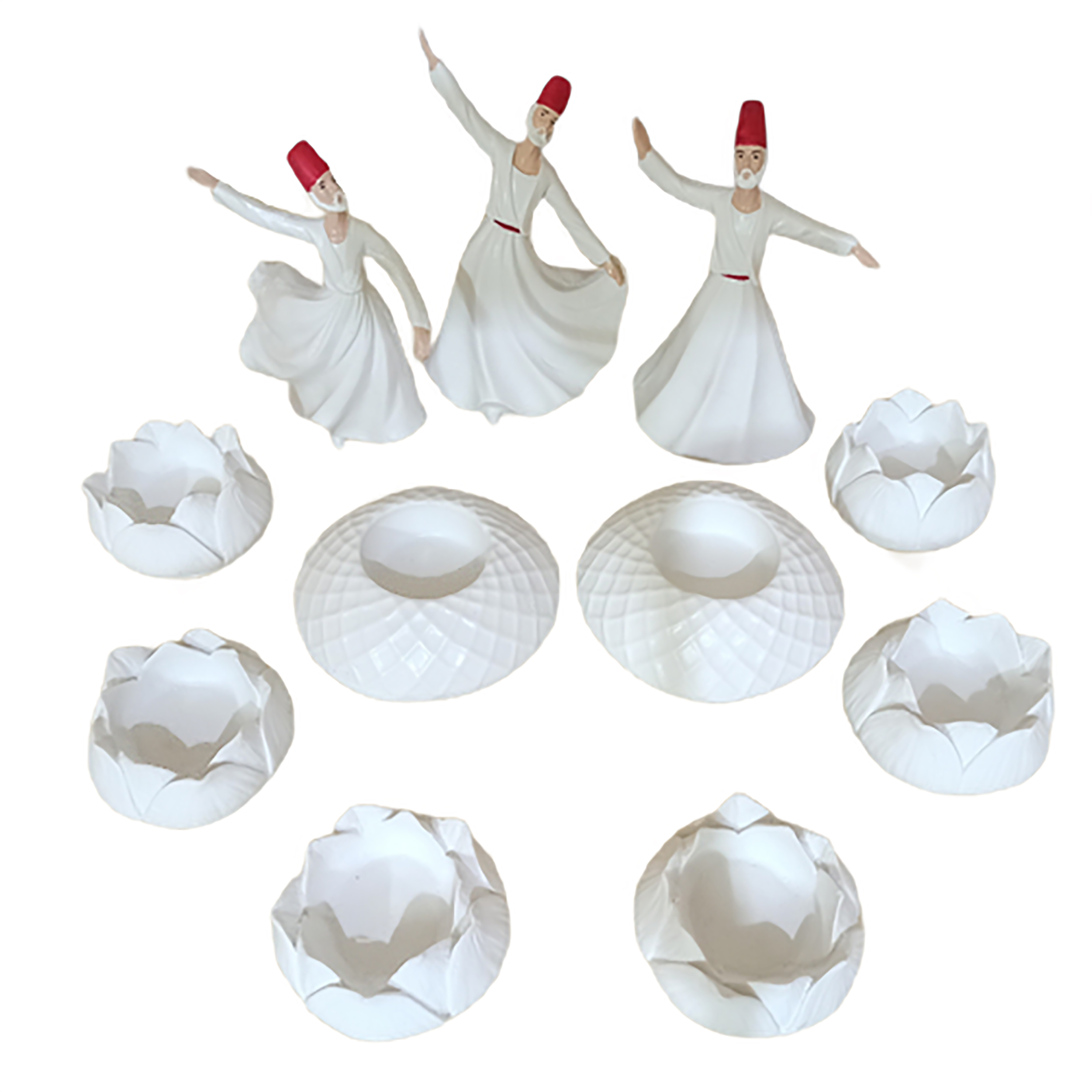 مجموعه ظروف هفت سین 11 پارچه مدل رقص سماع کد 09