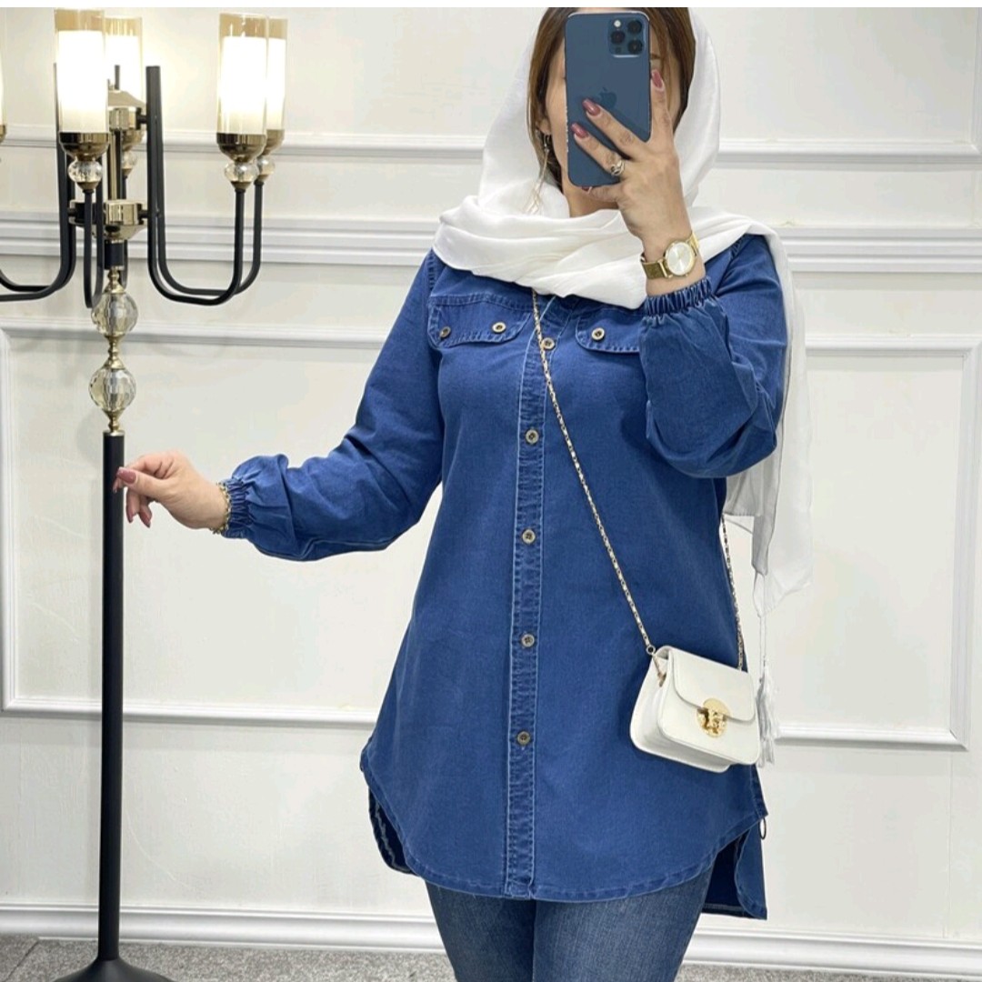 مانتو جین بغل زیپ 