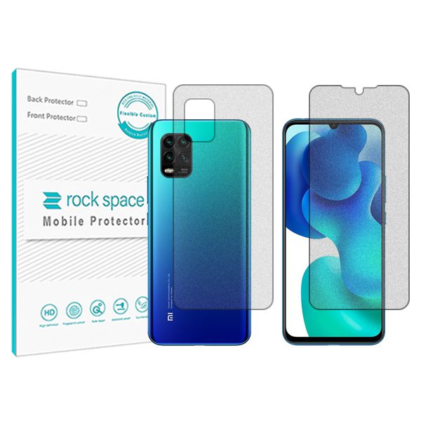 گلس صفحه نمایش و پشت گوشی شیائومی Mi 10 youth مدل نانو هیدروژل گیمینگ برند راک اسپیس کدSS