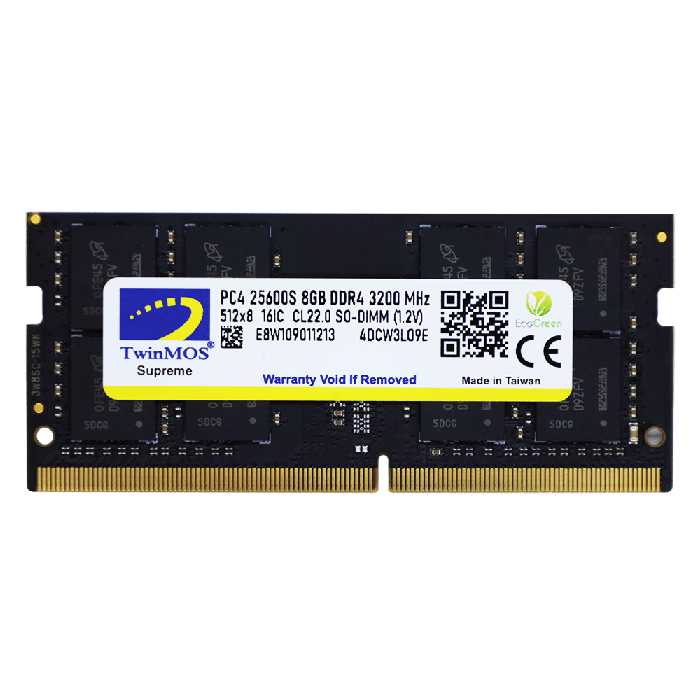 رم لپ تاپ توین موس 8 گیگابایت DDR4 با فرکانس 3200 مگاهرتز