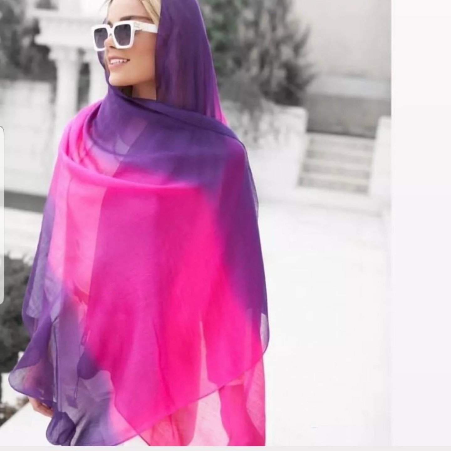 شال مزونی طیفی رنگ بنفش خاص