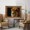 تابلو فرش دستباف طرح شیر مدل RAR