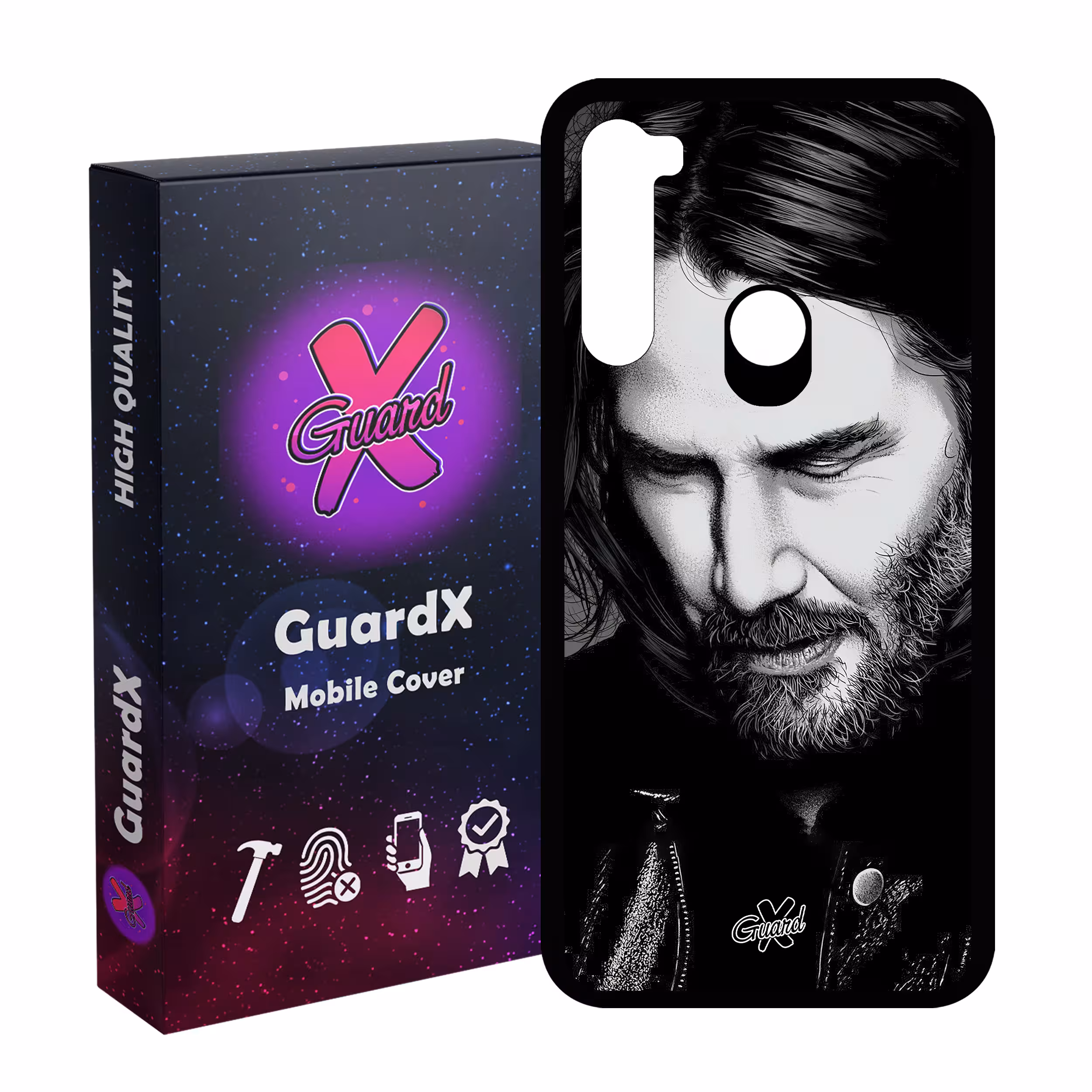 کاور گارد ایکس طرح جان ویک مدل Glass10498 مناسب برای گوشی موبایل شیائومی Redmi Note 8