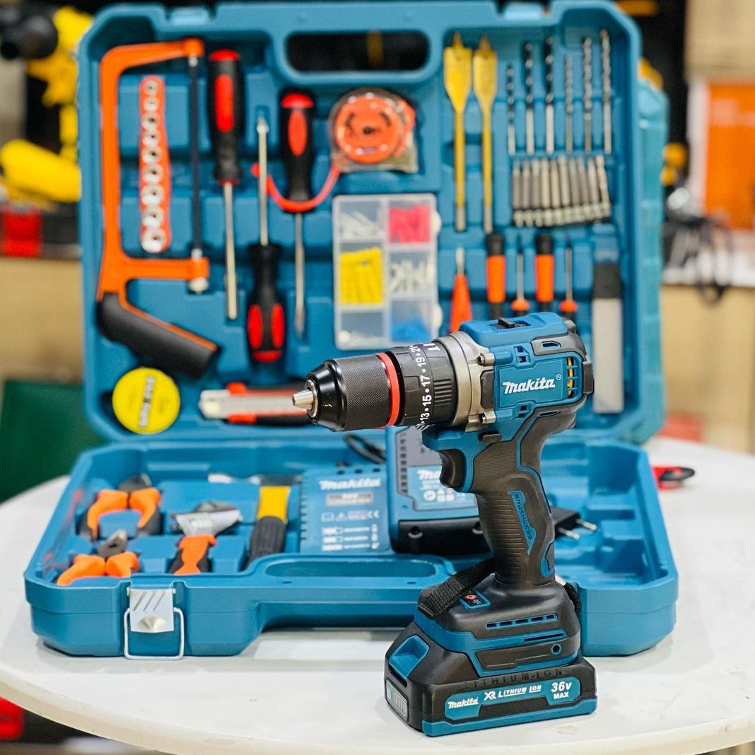 دریل شارژی 36 ولت ماکیتا همراه جعبه ابزار کامل 