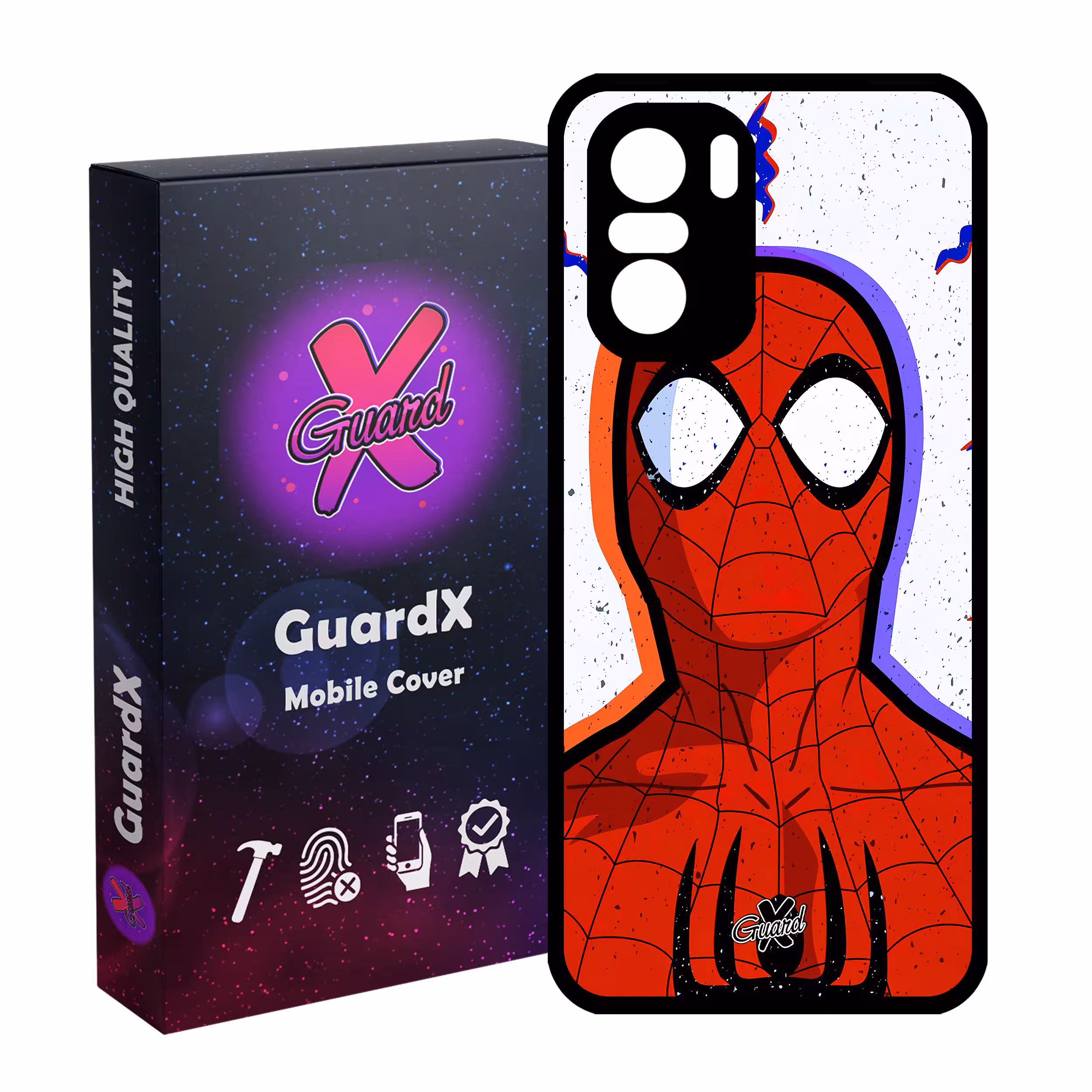 کاور گارد ایکس طرح Spider Man مدل Glass10495 مناسب برای گوشی موبایل شیائومی Poco F3/MI 11X/MI 11X Pro/Redmi K40/K40 Pro
