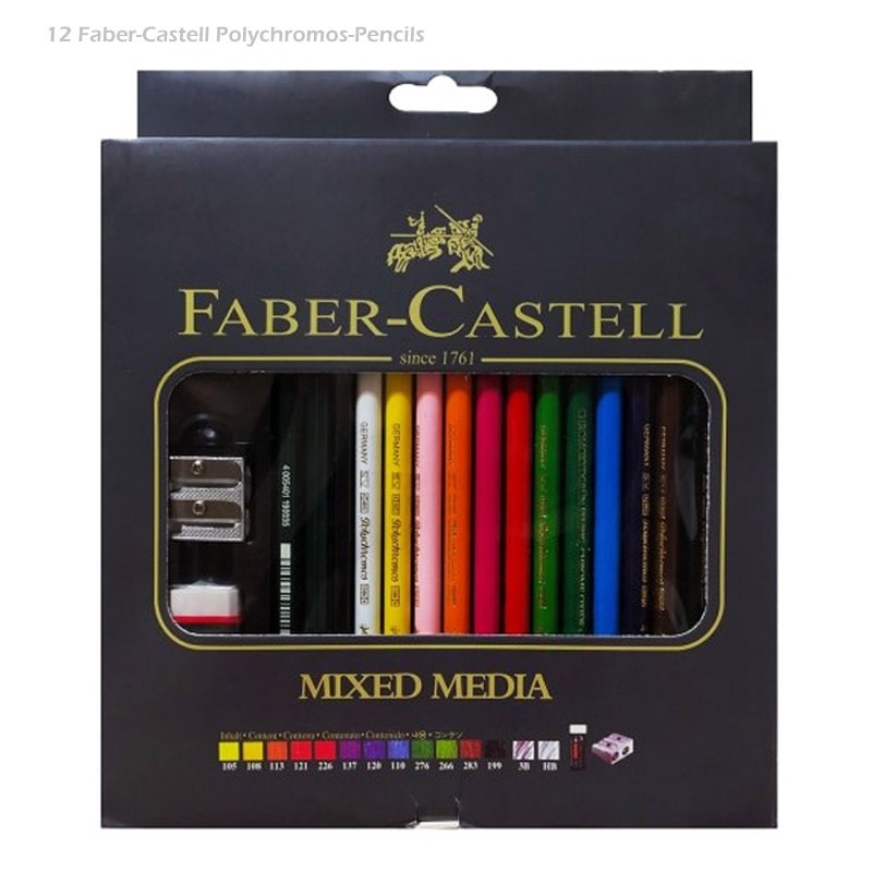 مداد رنگی 12 رنگ پلی کروم فابر کاستل