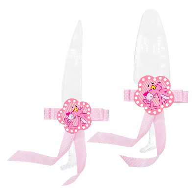 ست کارد و کفگیر سرو کیک مدل پلنگ صورتی مجموعه 2 عددی