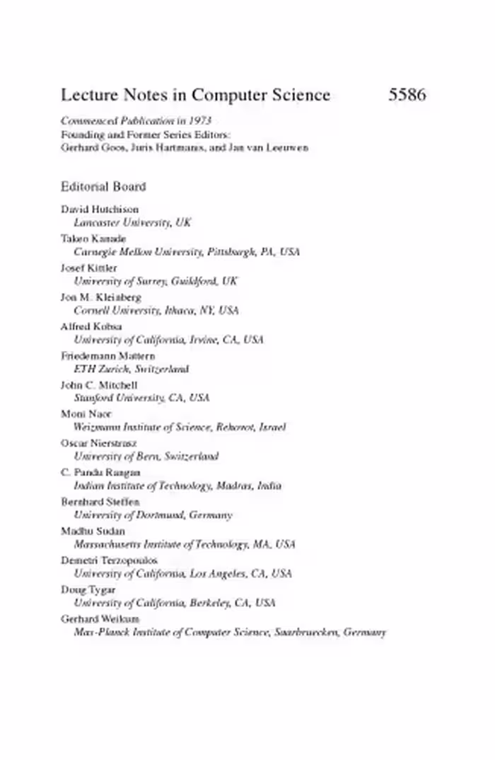 خرید و دانلود نسخه کامل کتاب Autonomic and Trusted Computing: 6th International Conference, ATC 2009 Brisbane, Australia, July 7-9, 2009 Proceedings