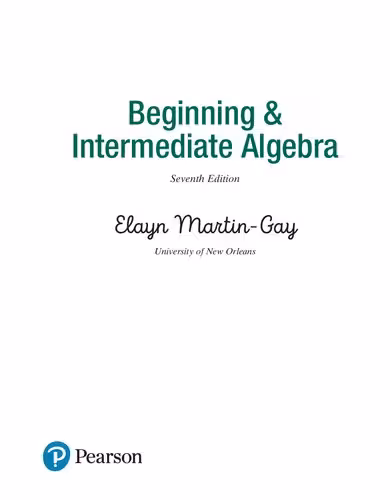 خرید و دانلود نسخه کامل کتاب Beginning &amp; Intermediate Algebra