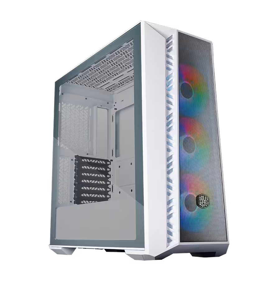 کیس گیمینگ کولر مستر Coolermaster MASTERBOX 520 Mesh White فروشگاه تکاف