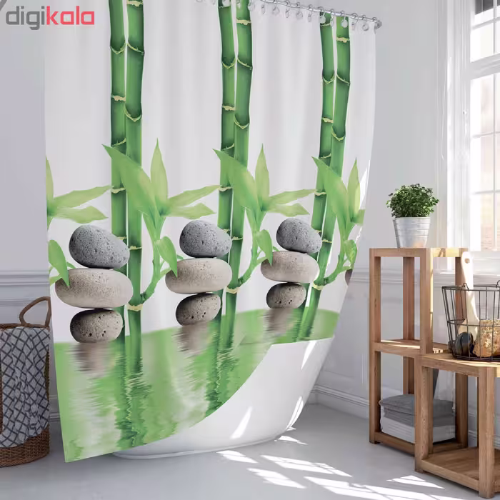 پرده حمام دلفین کد TOR-10056 سایز 200×180 سانتی متر
