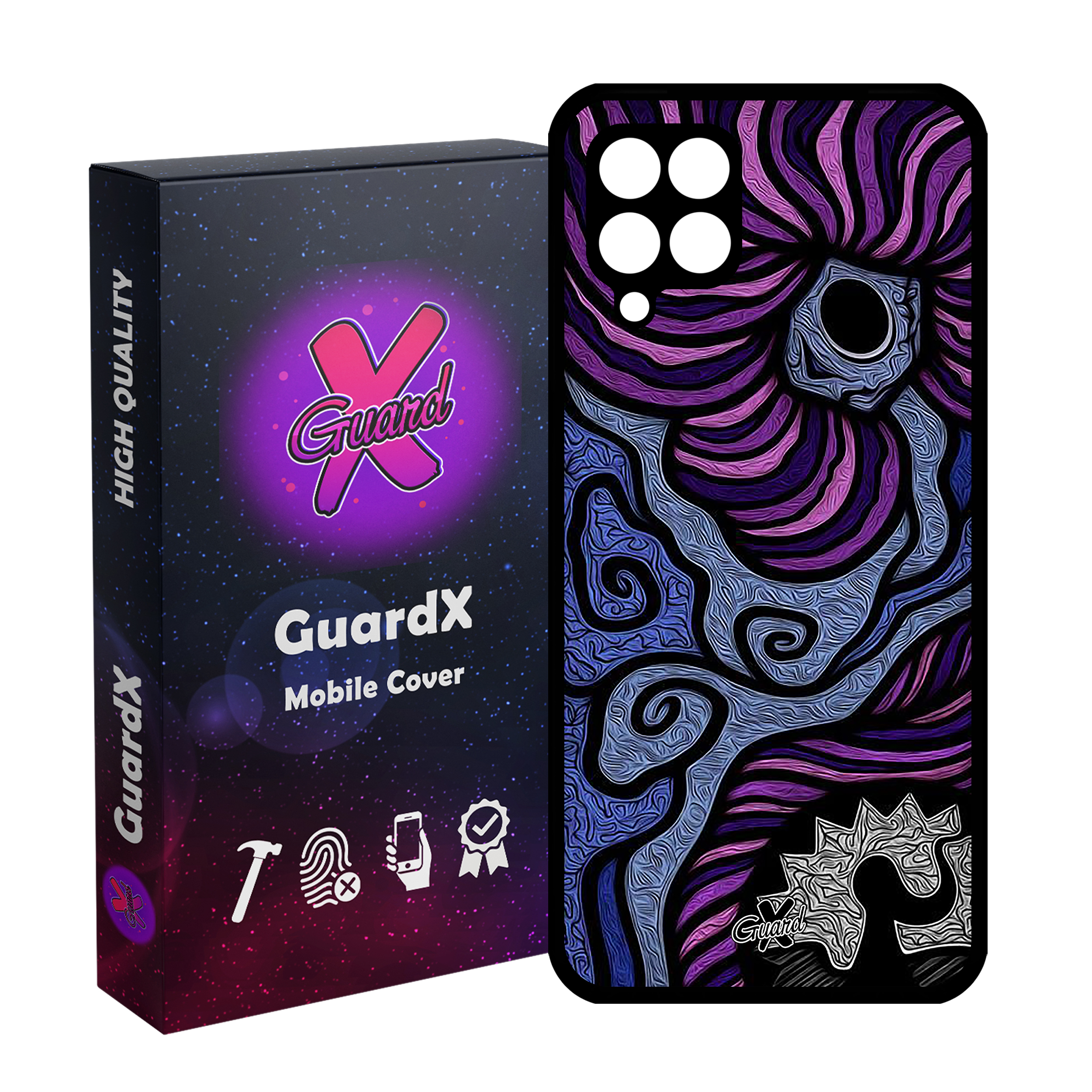 کاور گارد ایکس طرح رنگی مدل Glass10428 مناسب برای گوشی موبایل سامسونگ Galaxy A22 4G