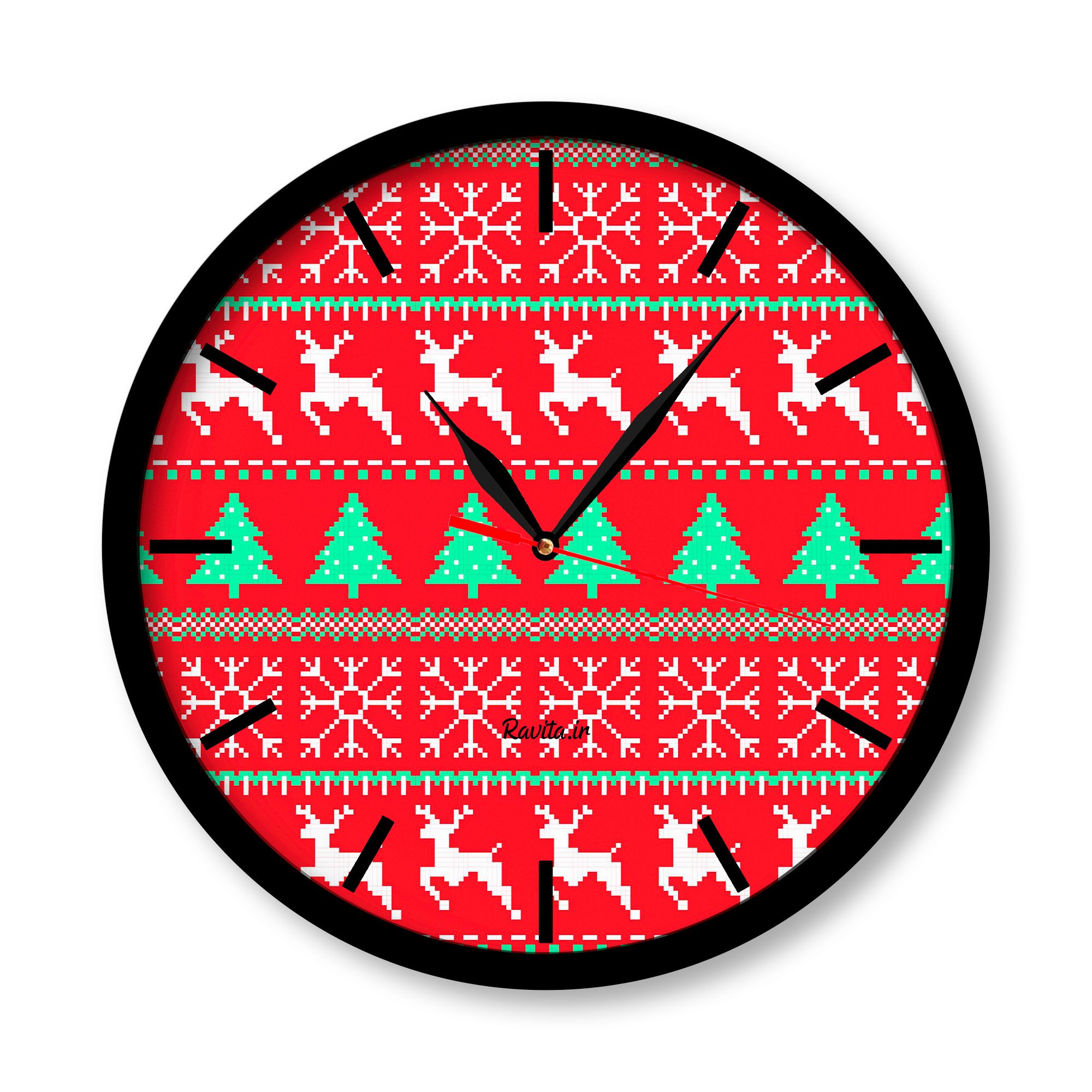 ساعت‌های دیواری راویتا طرح گل 2177