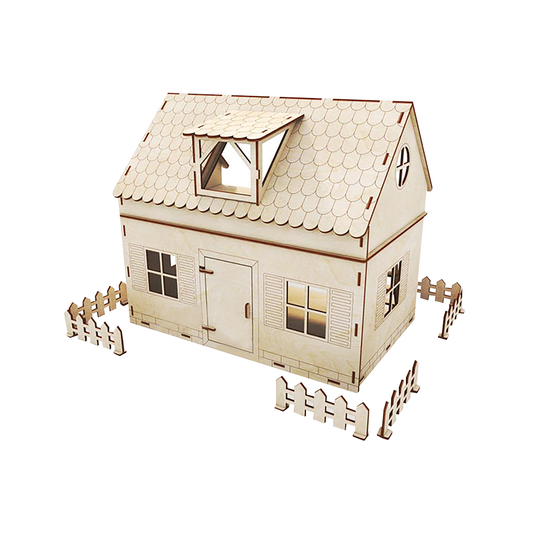 استند رومیزی تزیینی مدل خانه عروسکی طرح کلبه بازی کد 507