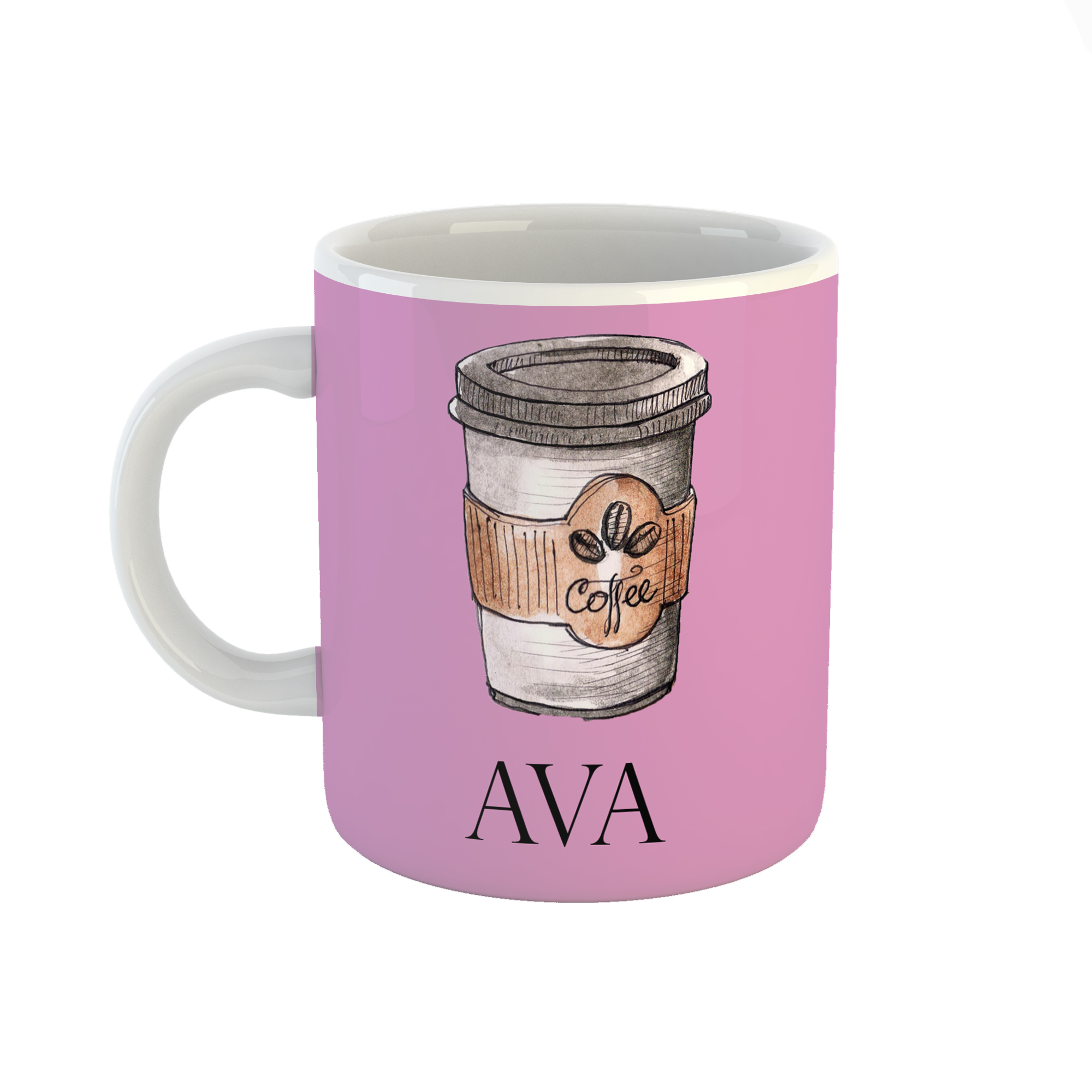 ماگ طرح اسم آوا مدل coffee