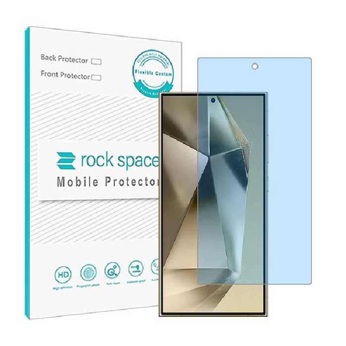 گلس سامسونگ Galaxy S24 Ultra مدل نانو هیدروژل آنتی بلو برند راک اسپیس سایز 57230S کد S