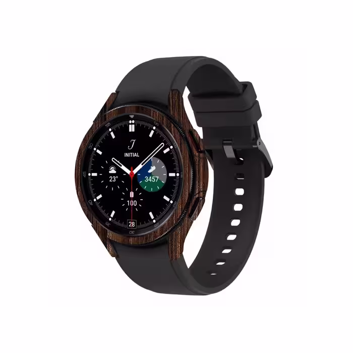 برچسب ماهوت طرح Dark Walnut Wood مناسب برای ساعت هوشمند سامسونگ Watch4 Classic 42mm