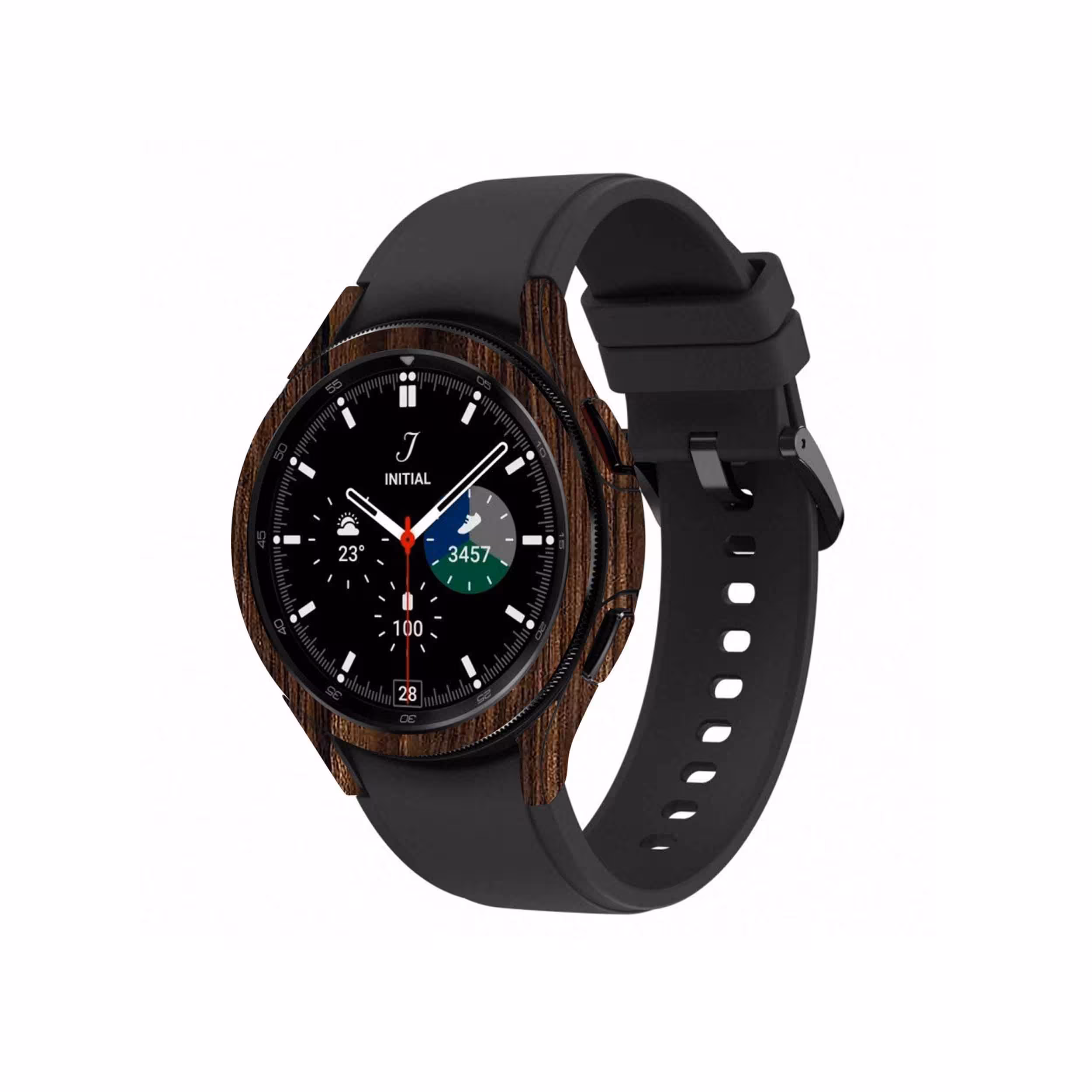 برچسب ماهوت طرح Dark Walnut Wood مناسب برای ساعت هوشمند سامسونگ Watch4 Classic 42mm