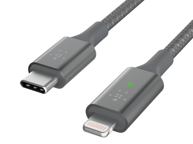 کابل Type-C به Lightning بلکین مدل CAA006bt04H1M به طول 1 متر