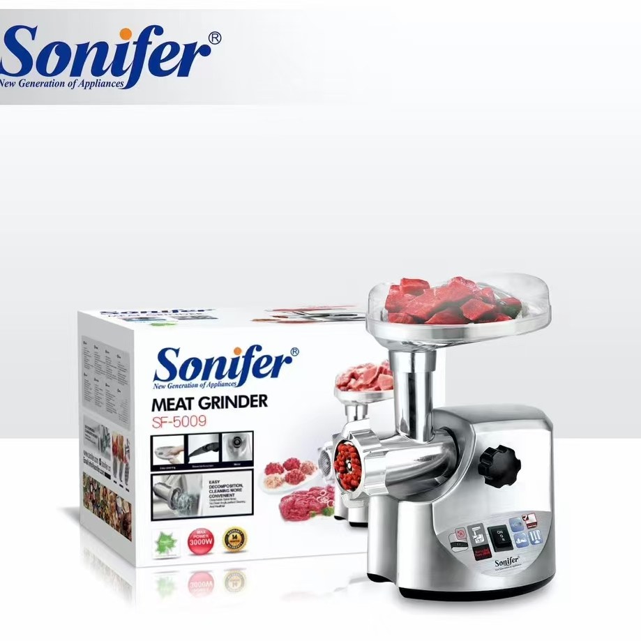 چرخ گوشت گیربکسی بدنه فلز برند سونیفر مدل sf5009